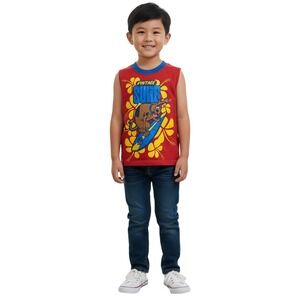 Vintage Scooby‎ Doo Cartoon Network Surf Tank Top Kids Size 4 Hanna Barbera Red